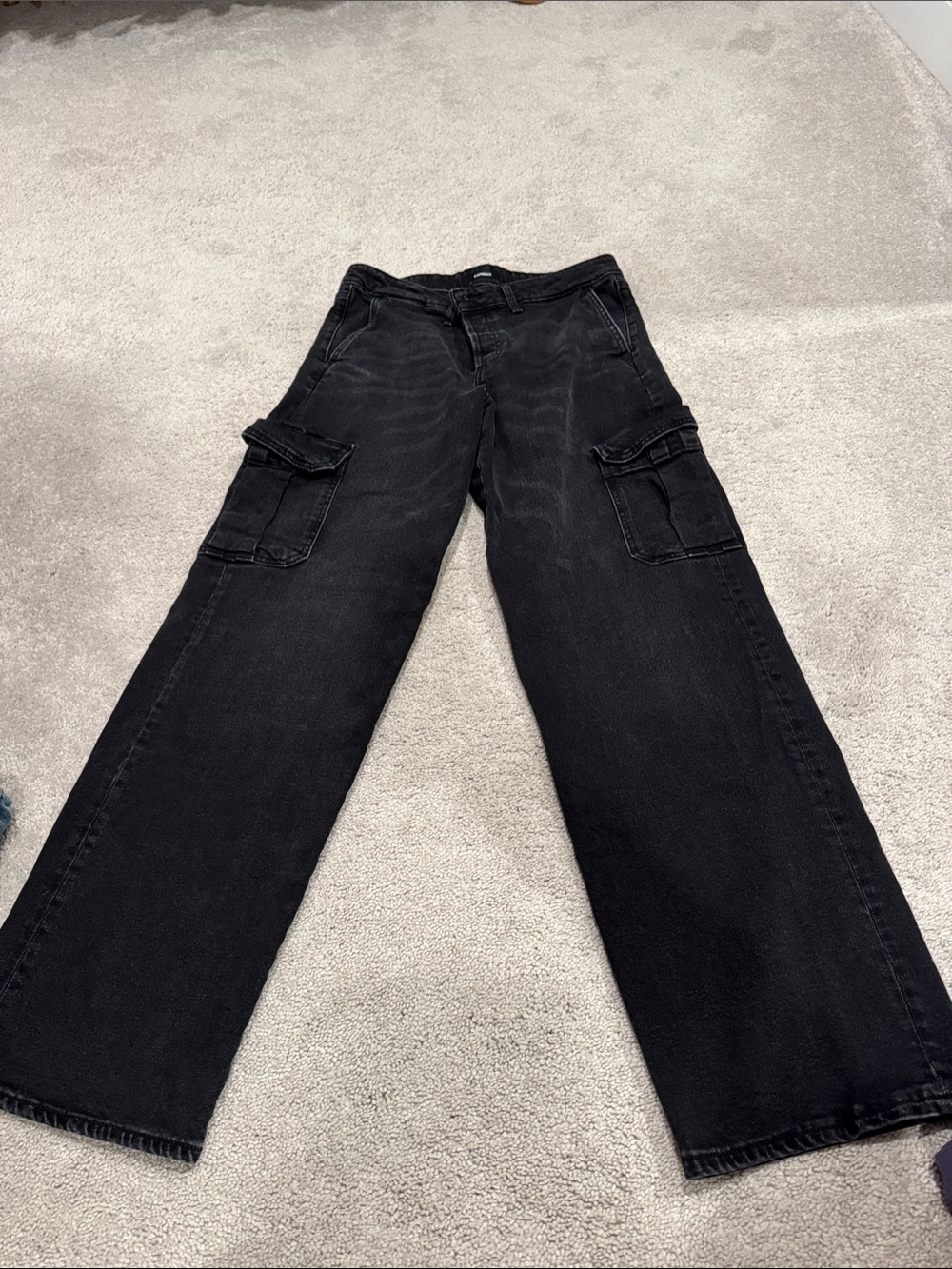 Women’s Black Cargo Jeans - Wide Leg